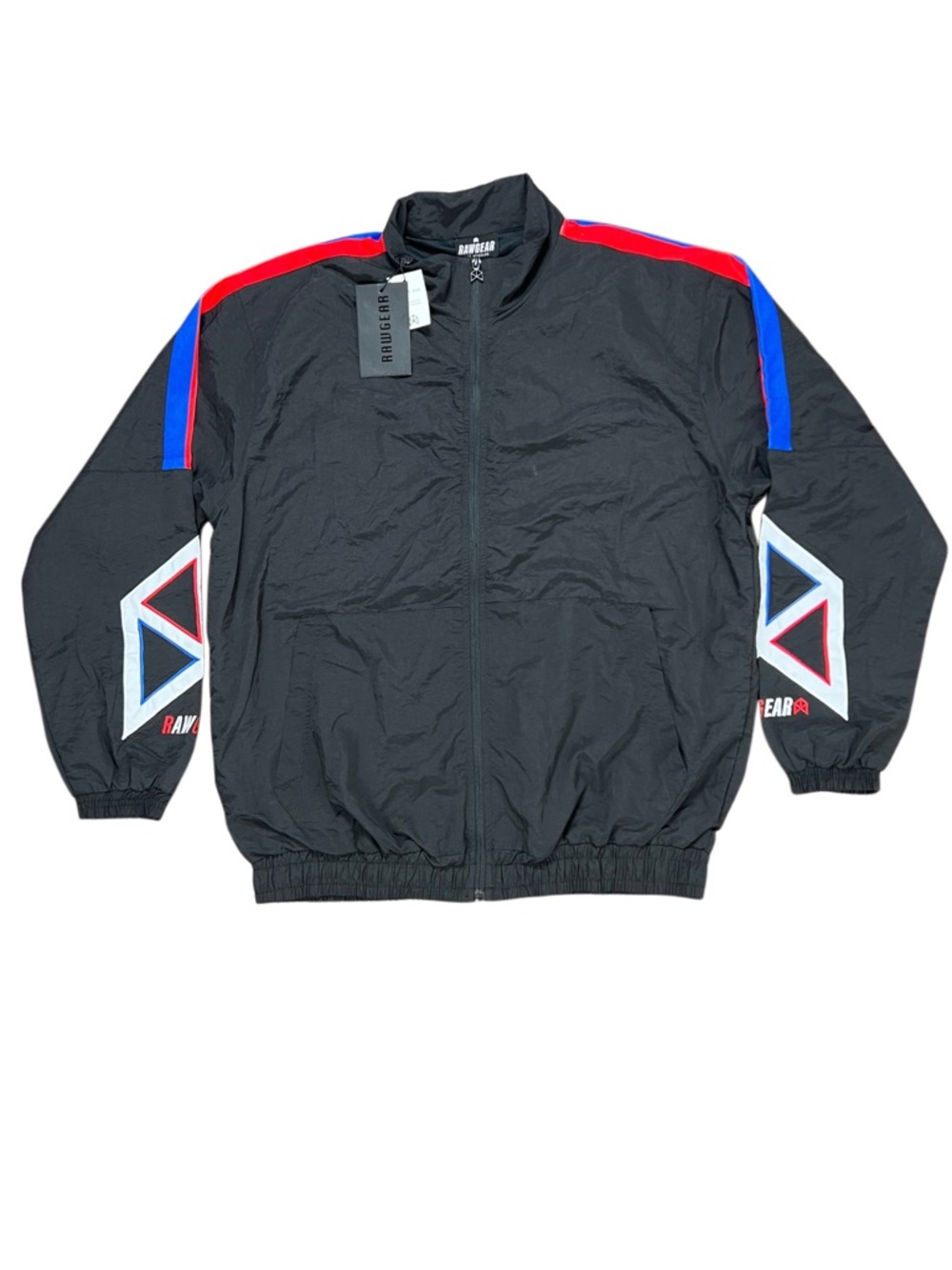 NWT RawGear Men’s XL Black Red Blue Track Windbreaker Jacket Streetwear